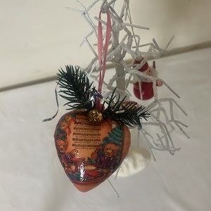 Christmas Heart Ornament with Corals written on it